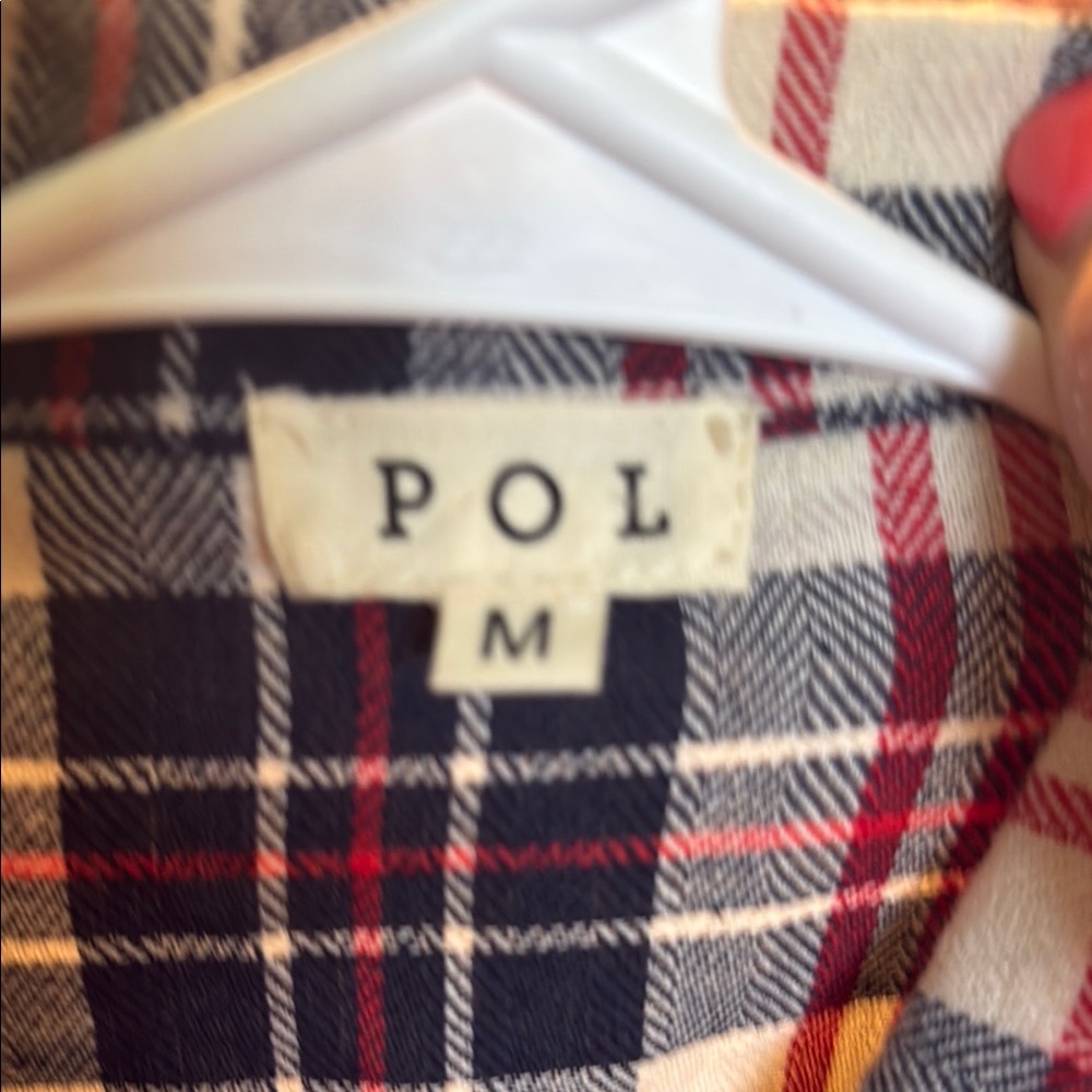 POL Plaid Button-Up Shirt never worn! Medium - Picture 2 of 3